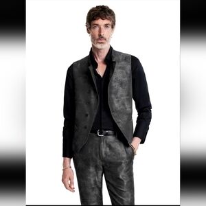 John Varvatos Beacon Vest Eclipse Heather Size 48 Fit To Size S - MADE IN ITALY